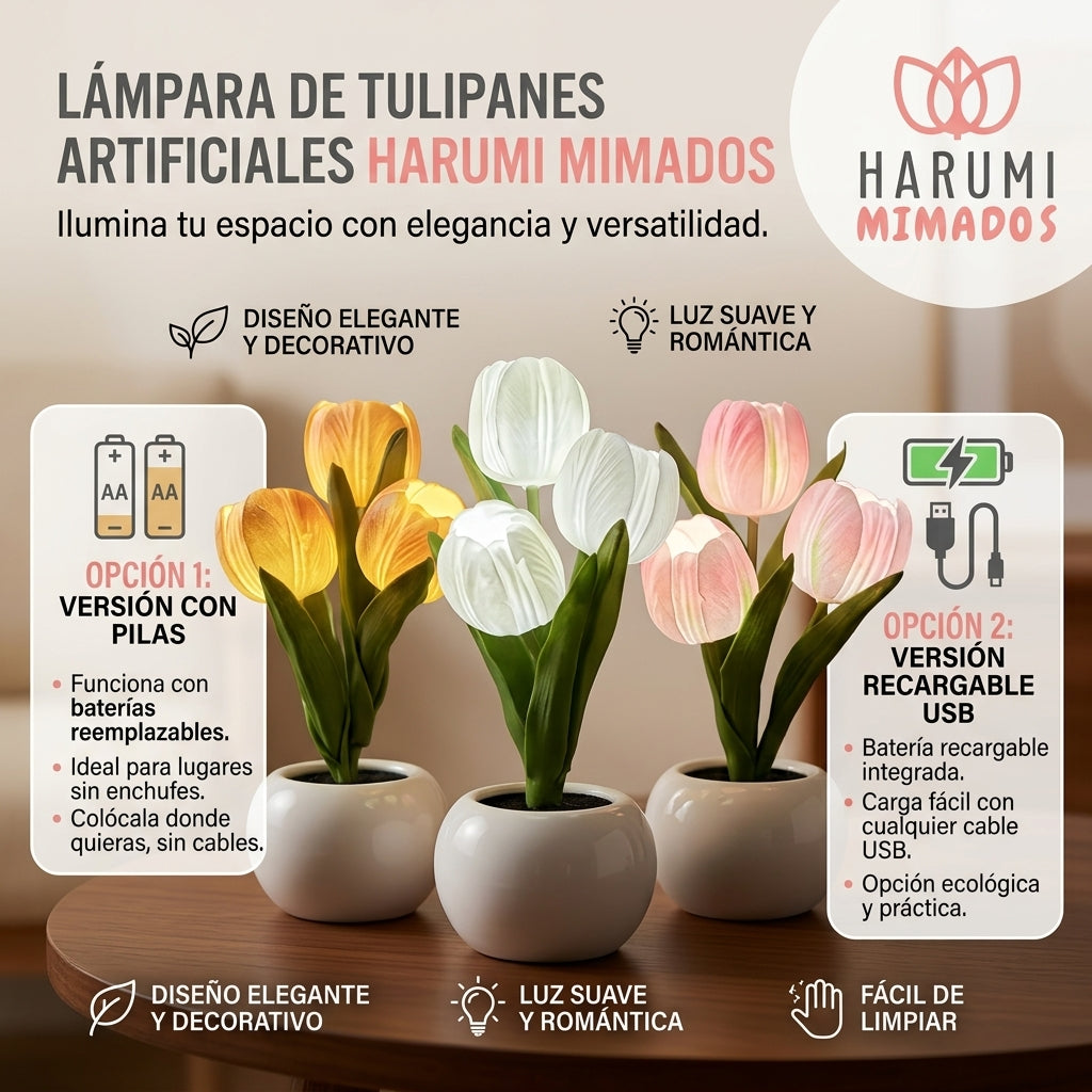 Lampara de Tulipanes El Regalo Perfecto🌷
